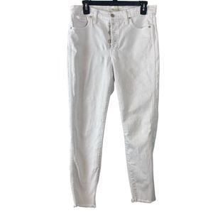 Madewell 10" High Rise Skinny Crop Raw Hem Jeans Size 29